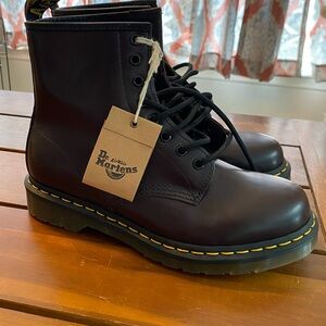 Dr. Martens Dark Purple/ Burgundy Leather Boots